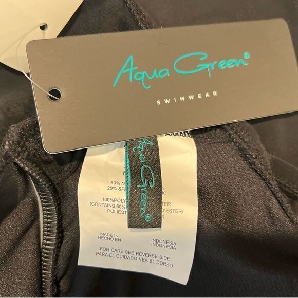 Aqua Green One Piece Swimsuit M 8 - 10 New - Picture 5 of 7